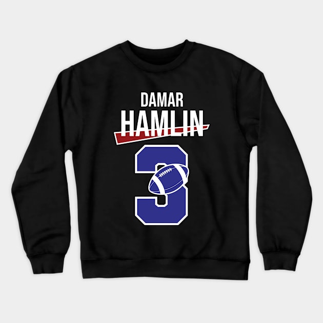 Damar hamlin is 3 Crewneck Sweatshirt by Aloenalone